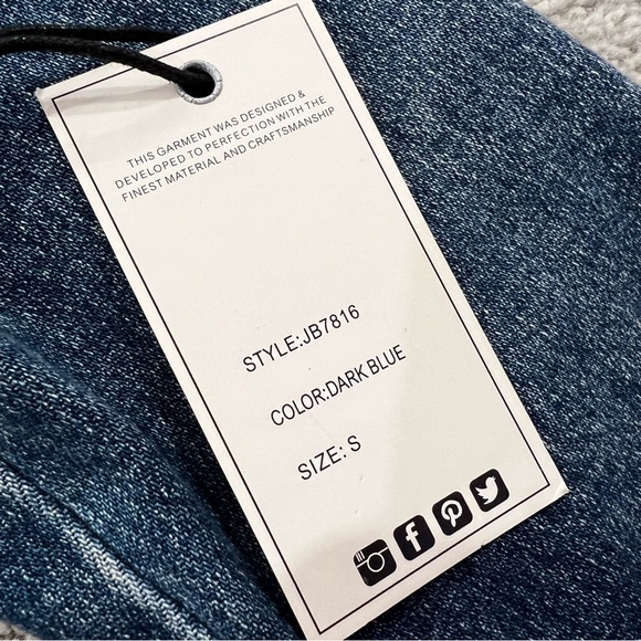 Judy Blue Katie Fringe Denim Jean Jacket Women’s Sz S NWT - Picture 5 of 10